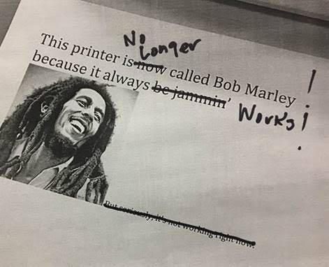 bob marley printer