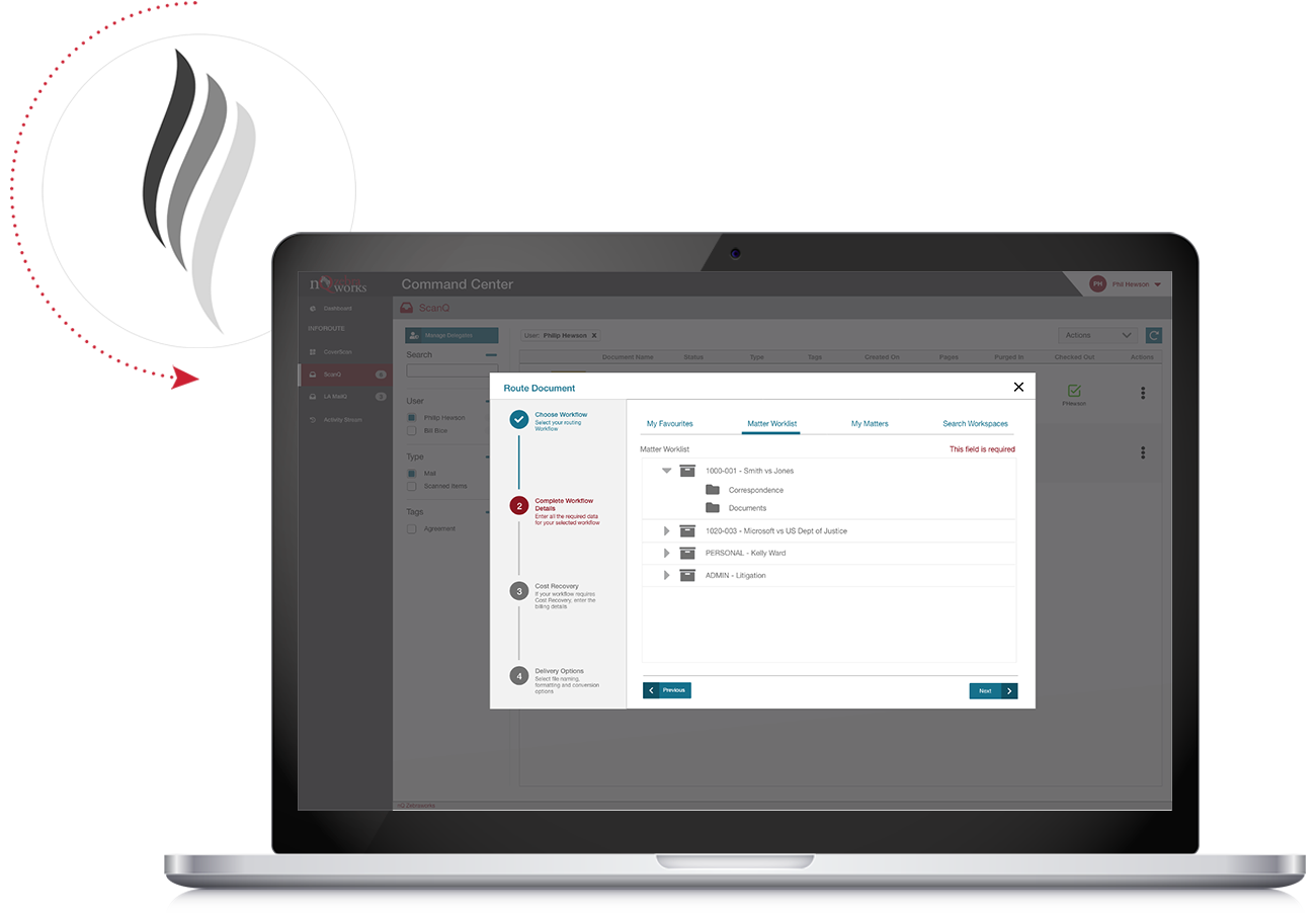 iManage scanning and digital mailroom workflow integration | nQ Zebraworks